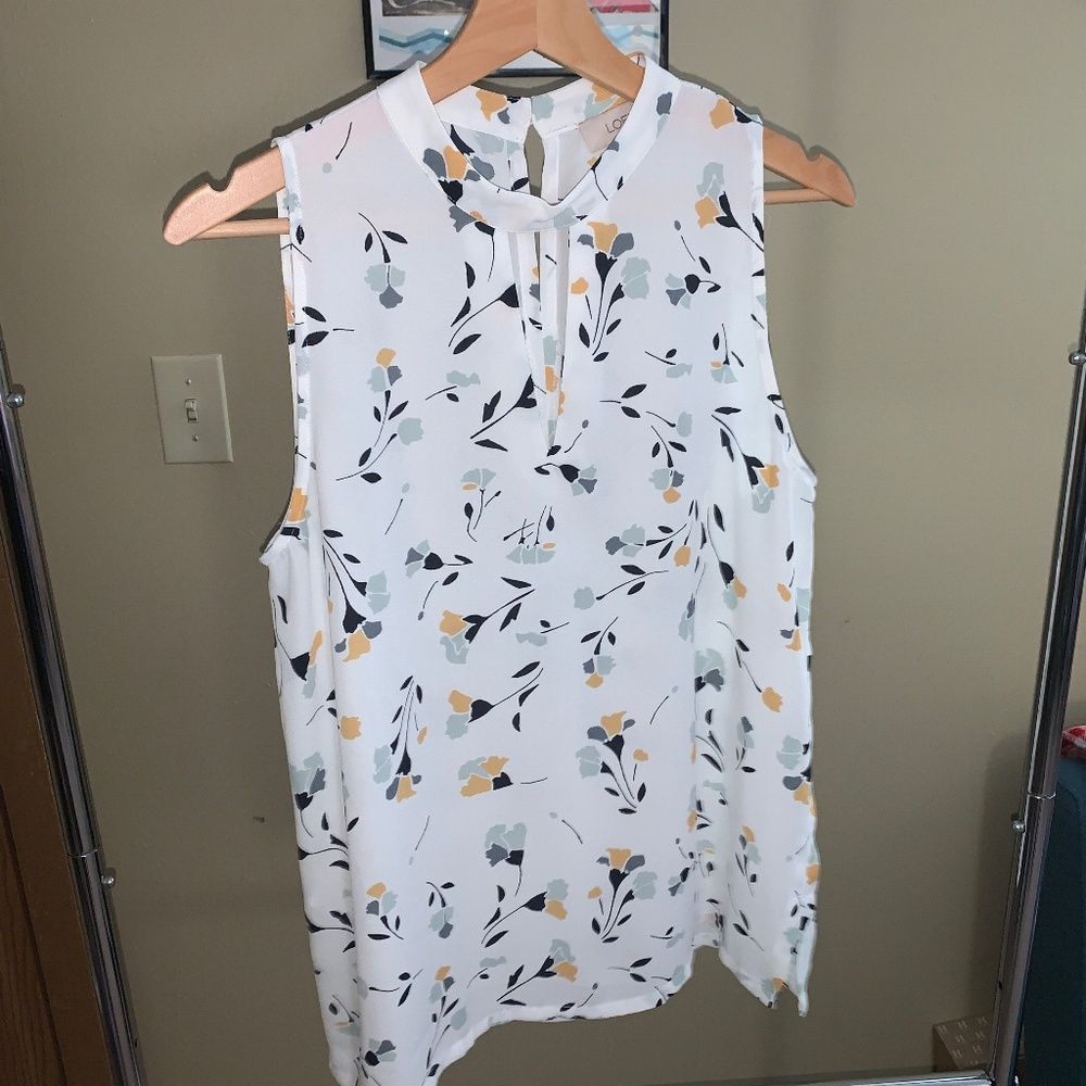 Loft White Floral Top - Small & Medium